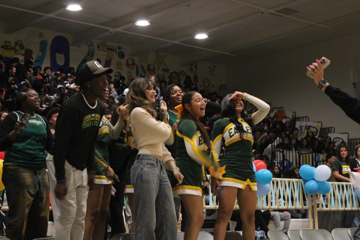 Front row of the sophomore class and some in the participating clubs singing their hearts out.