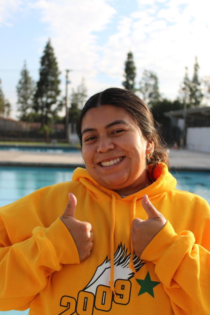 Ms. Priscilla Avila on the pool deck